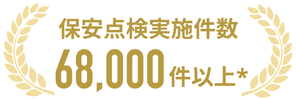 保安点検実施件数68,000件以上*